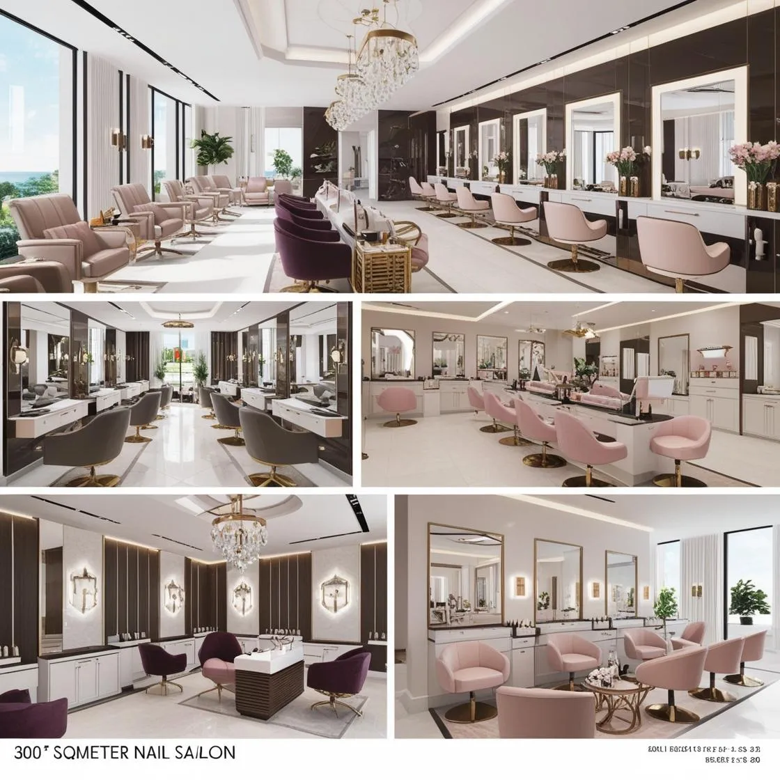 Thiết Kế Nội Thất Tiệm Nail - Nail Salon Interior Design 8 Thiết Kế Nội Thất Tiệm Nail 300m2 (2)