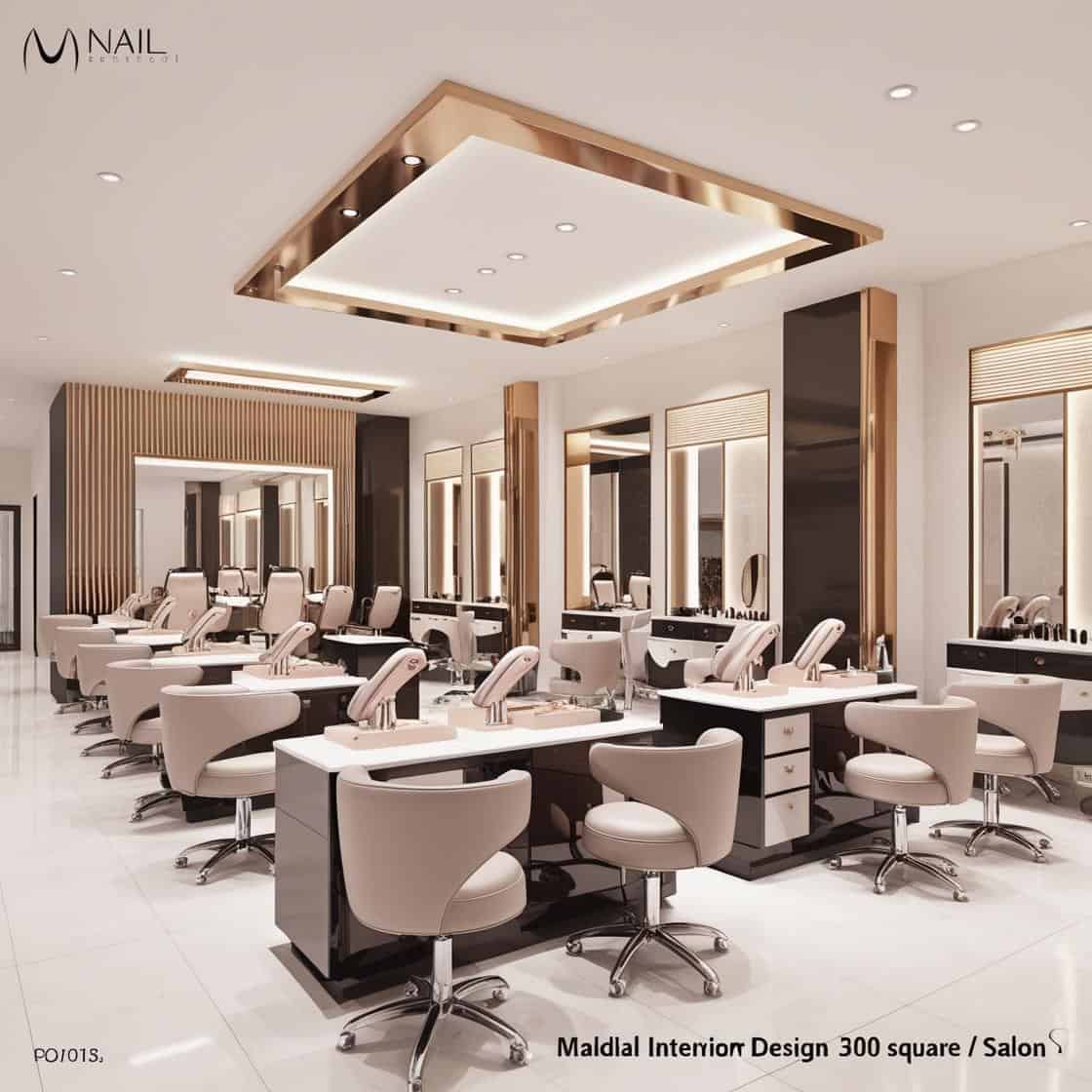 Thiết Kế Nội Thất Tiệm Nail 300m2 (3)