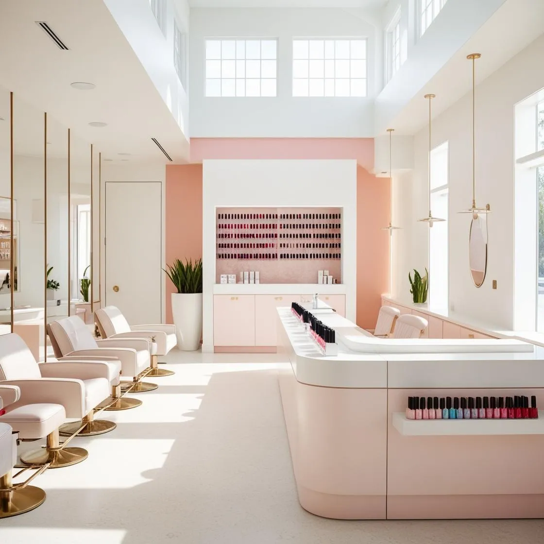 Thiết Kế Nội Thất Tiệm Nail - Nail Salon Interior Design 13 Thiết Kế Nội Thất Tiệm Nail