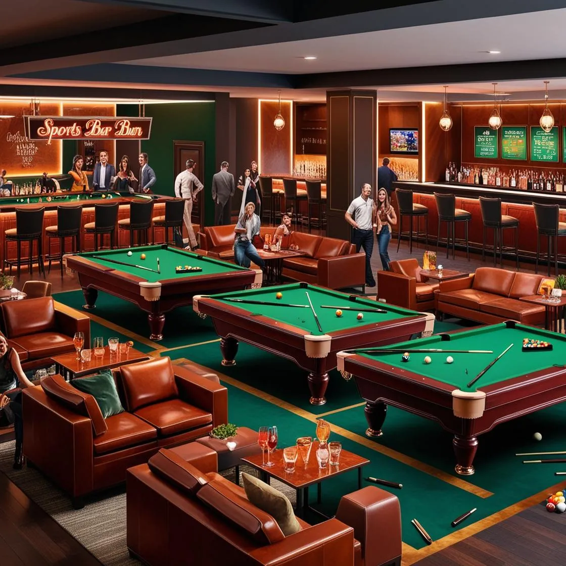 Thiết Kế Quán Bida Kết Hợp Thể Thao