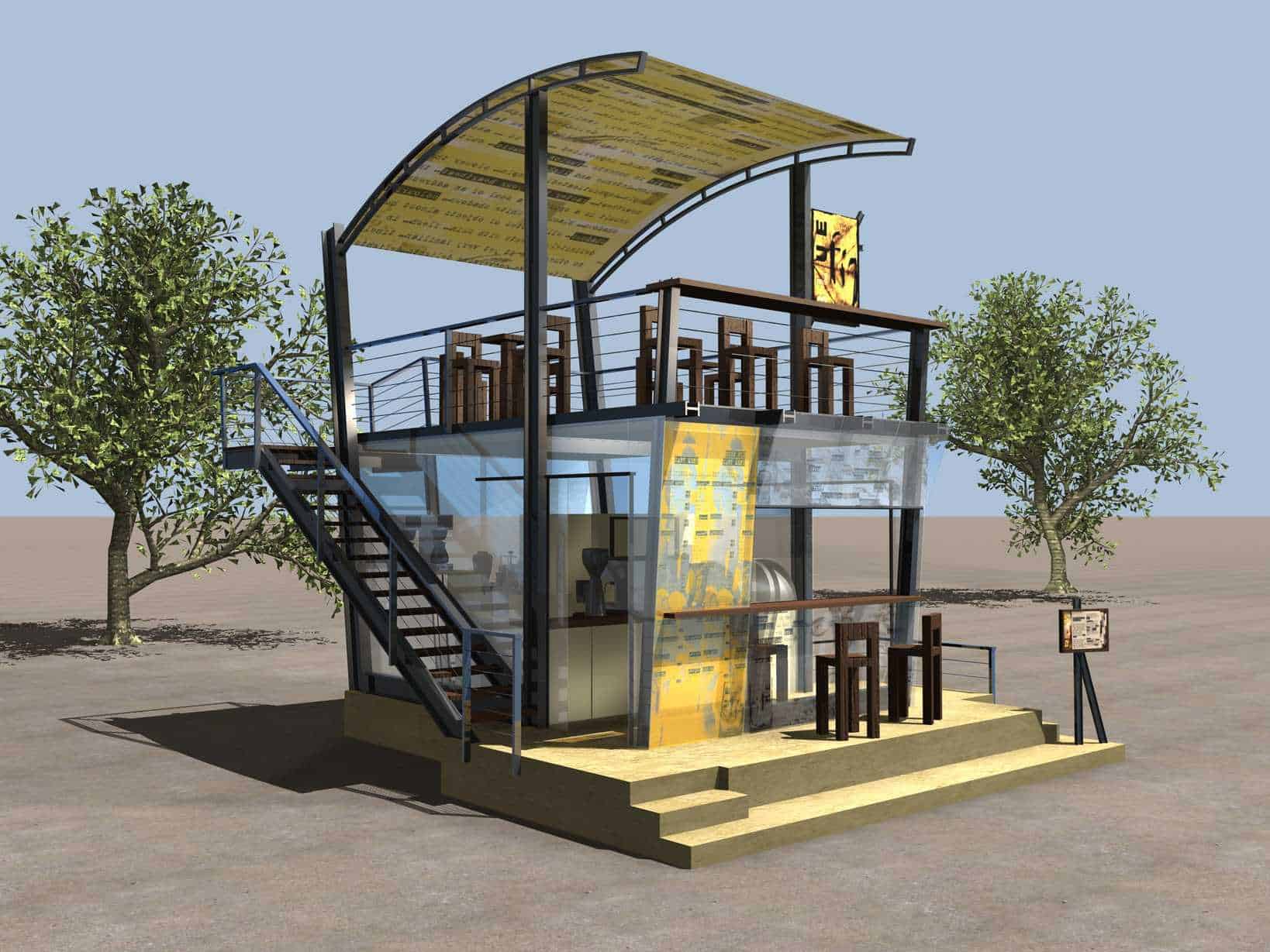 Thiết kế kiot cafe 3 Thiết kế kiot cafe 3