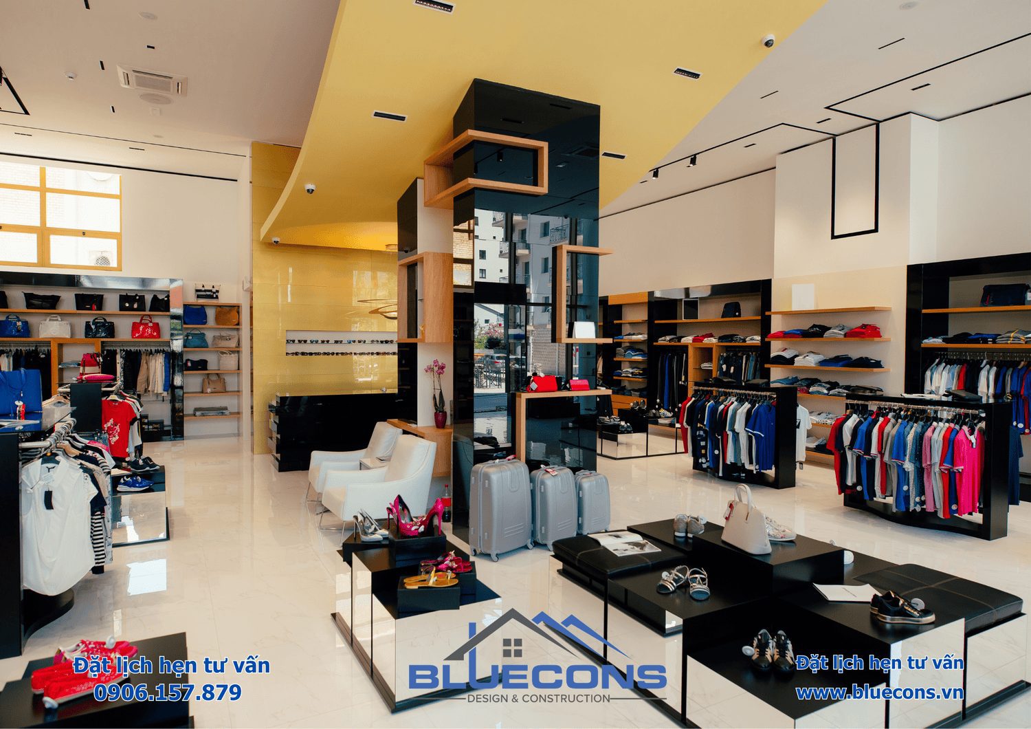 Thiết kế mặt tiền shop quần áo ấn tượng thu hút ánh nhìn khách hàng 2024