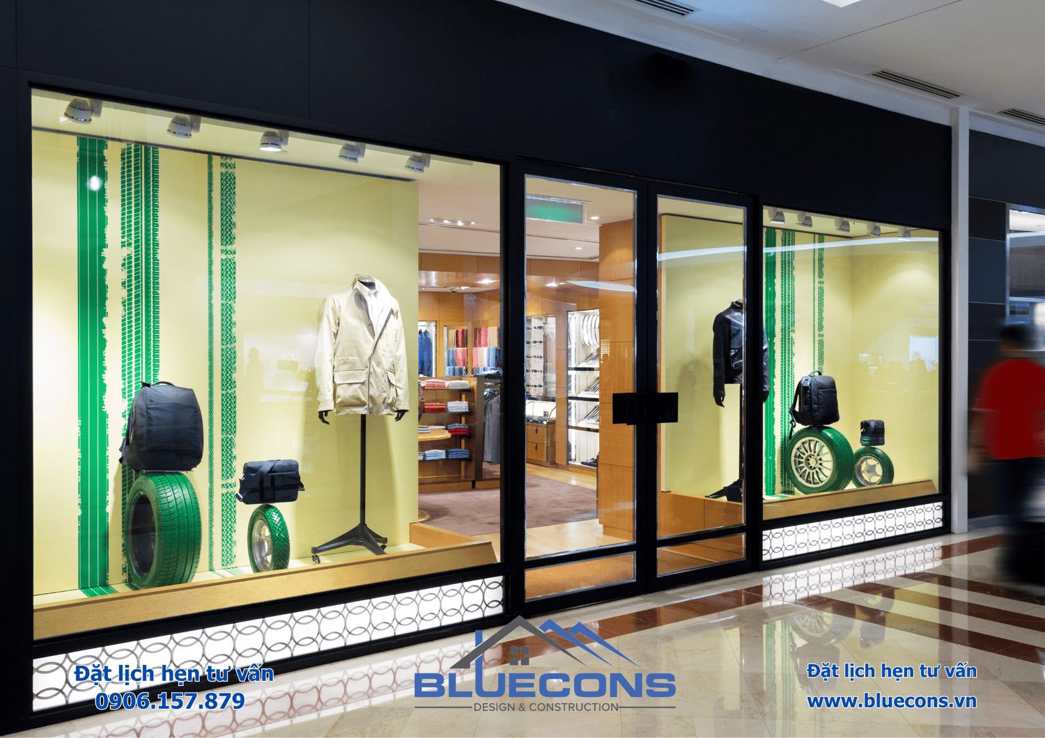 Thiết kế mặt tiền shop quần áo ấn tượng thu hút ánh nhìn khách hàng 2024