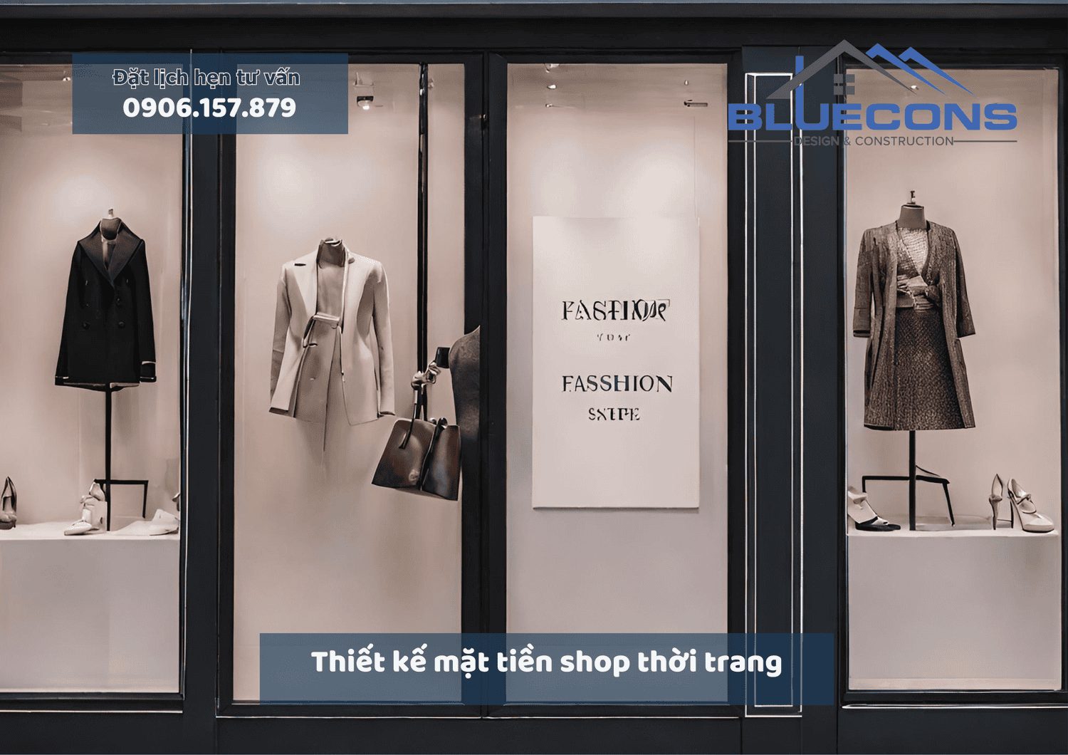 Thiết kế mặt tiền shop thời trang đẹp độc đáo được ưa chuộng nhất 2024