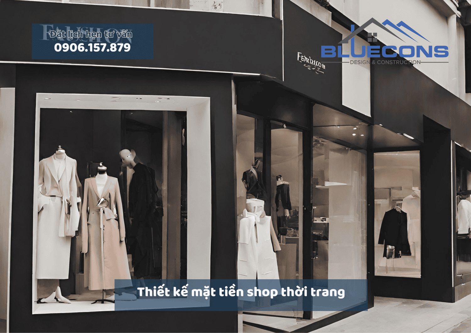 Thiết kế mặt tiền shop thời trang đẹp độc đáo được ưa chuộng nhất 2024