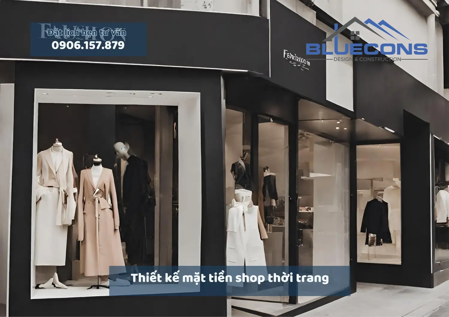 Thiết Kế Nội Thất Shop Thời Trang Của Bluecons: Phong Cách Và Sang Trọng 3 THI CÔNG NỘI THẤT VĂN PHÒNG