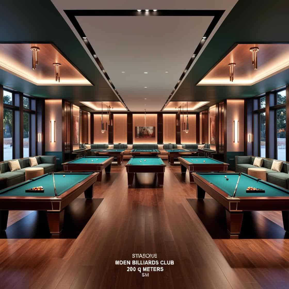 Thiết kế nội thất quán bida hiện đại 200m2