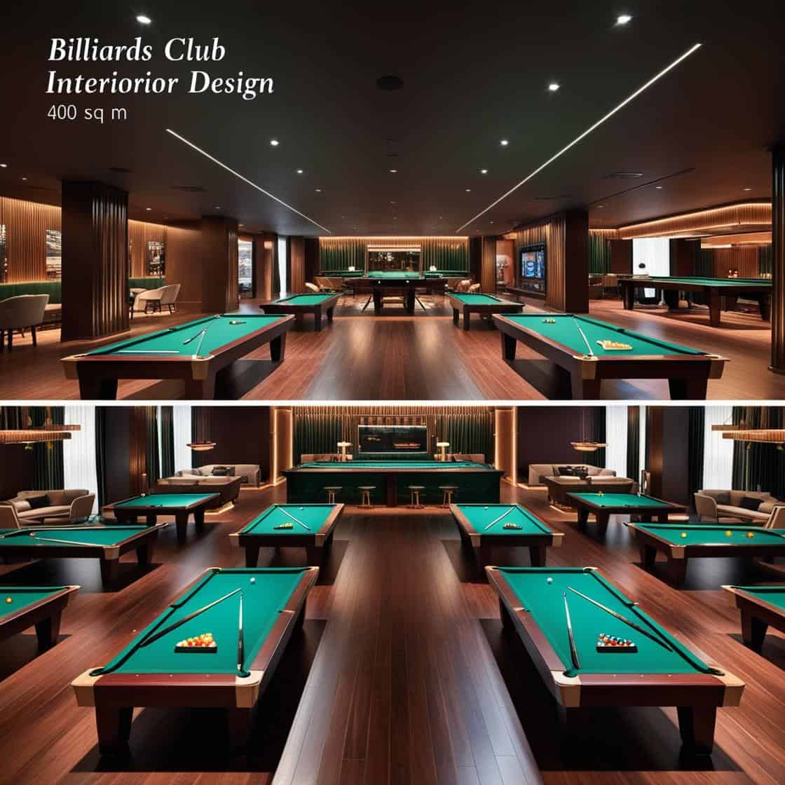 Thiết kế nội thất quán bida hiện đại 400m2