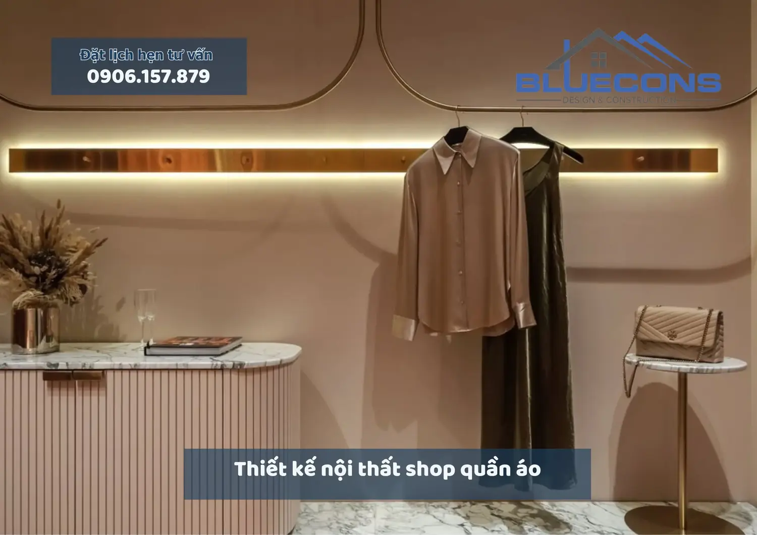 Thiết kế nội thất shop quần áo, báo giá thiết kế thi công trọn gói tại Bluecons 4 Thiết kế nội thất shop quần áo, báo giá thiết kế thi công trọn gói tại Bluecons