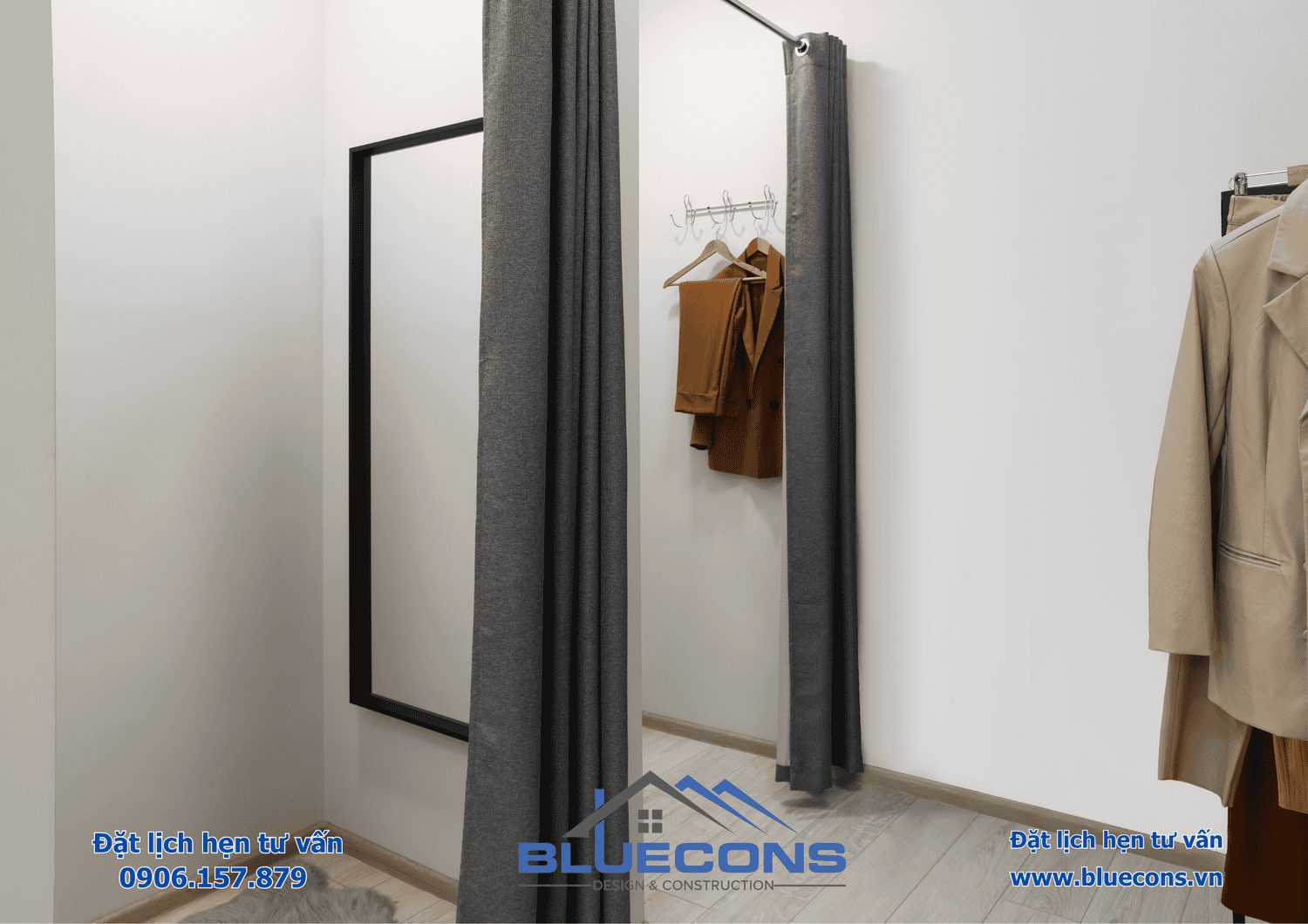 Thiết kế phòng thay đồ shop đẹp mắt tối ưu không gian shop thời trang thịnh hành 2024