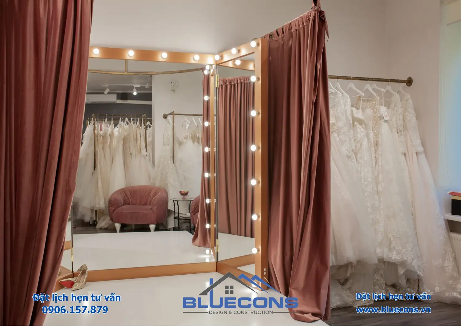Thiết kế phòng thay đồ shop đẹp mắt tối ưu không gian shop thời trang thịnh hành 2024 7 Thiết kế phòng thay đồ shop đẹp mắt tối ưu không gian shop thời trang thịnh hành 2024