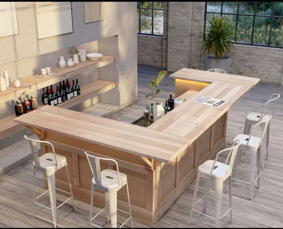 Thiết kế quầy bar chữ U