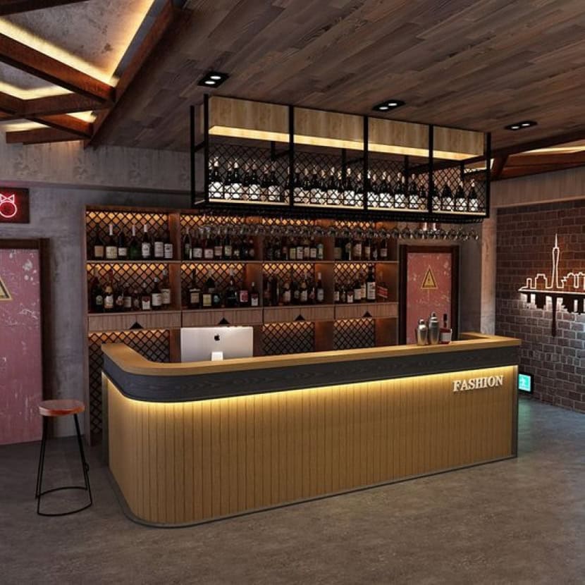 Thiết kế quầy bar gỗ plywood 4 Thiết kế quầy bar gỗ plywood 4