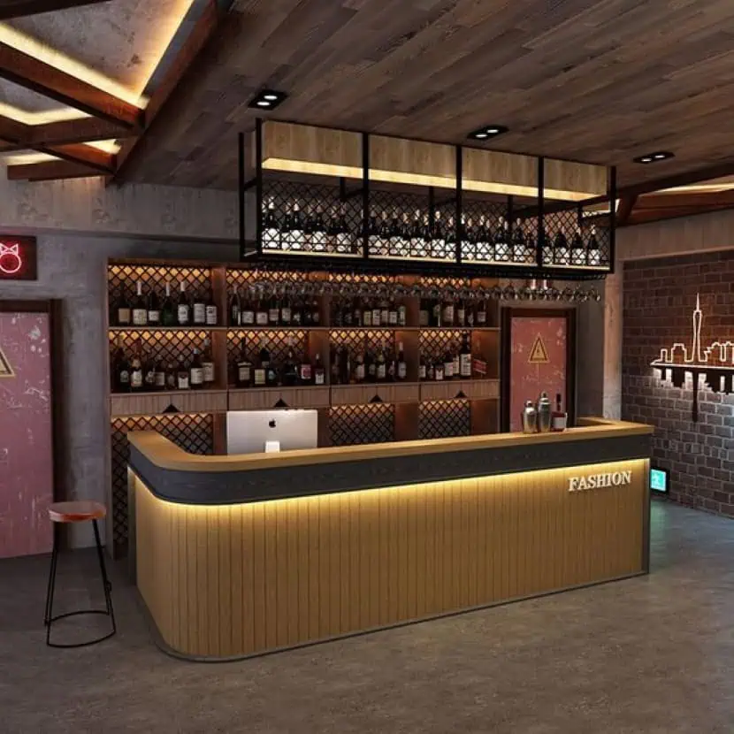 Thiết kế quầy bar gỗ plywood 4 Thiết kế quầy bar gỗ plywood 4