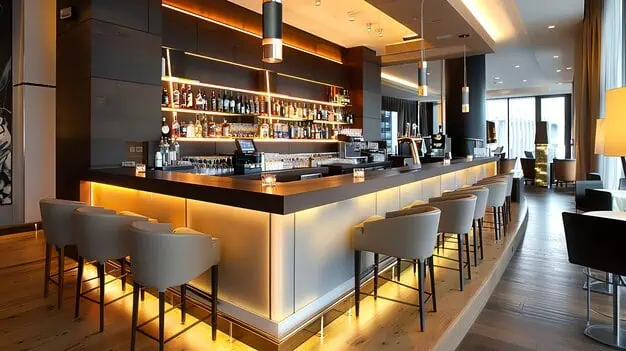 Thiết kế quầy bar gỗ plywood