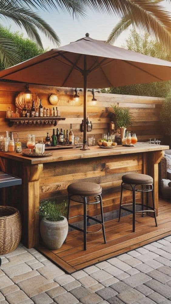 Thiết kế quầy bar nhỏ gọn.