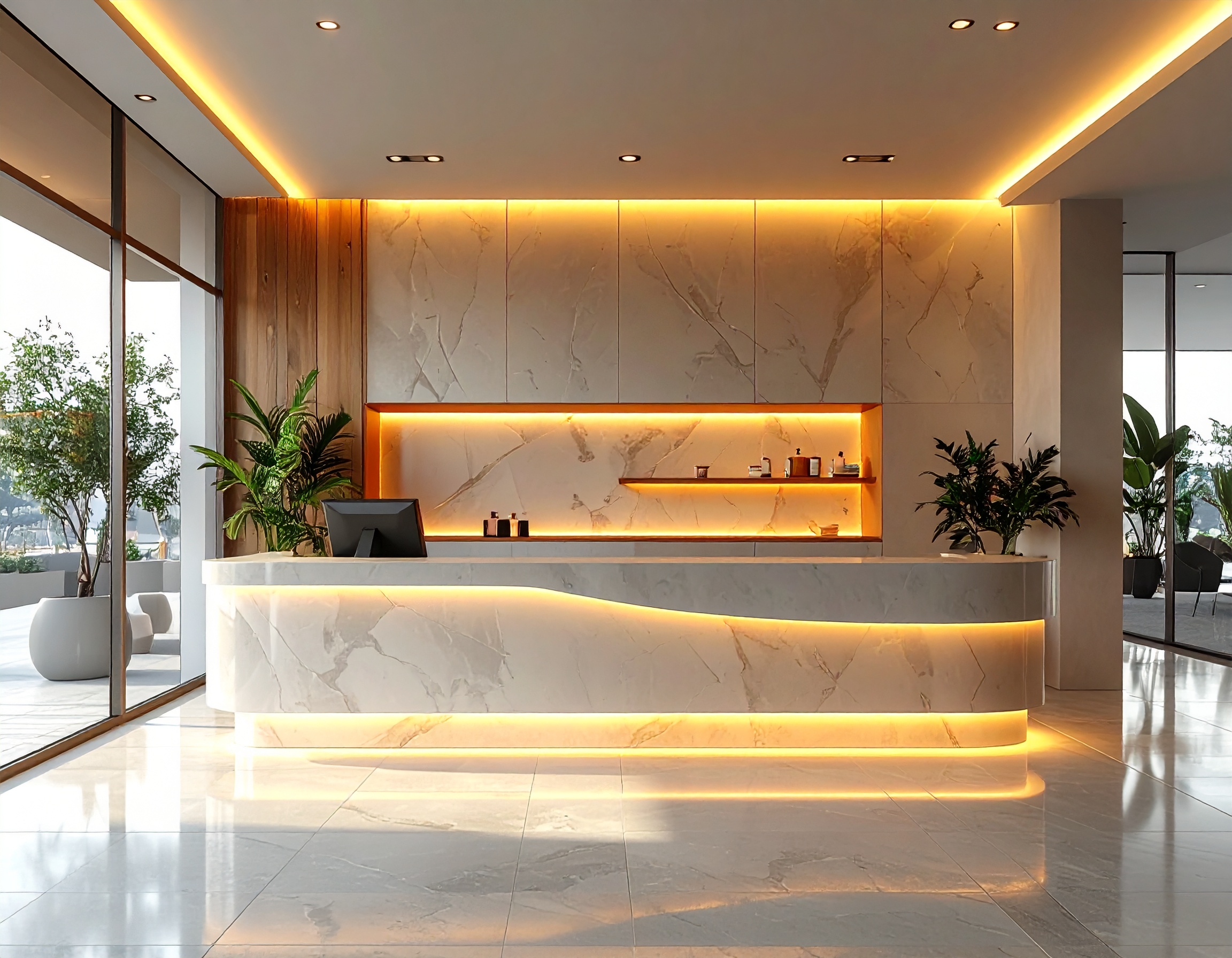 Thiết kế quầy lễ tân chuyên nghiệp (1) Thiết kế quầy lễ tân chuyên nghiệp (1)