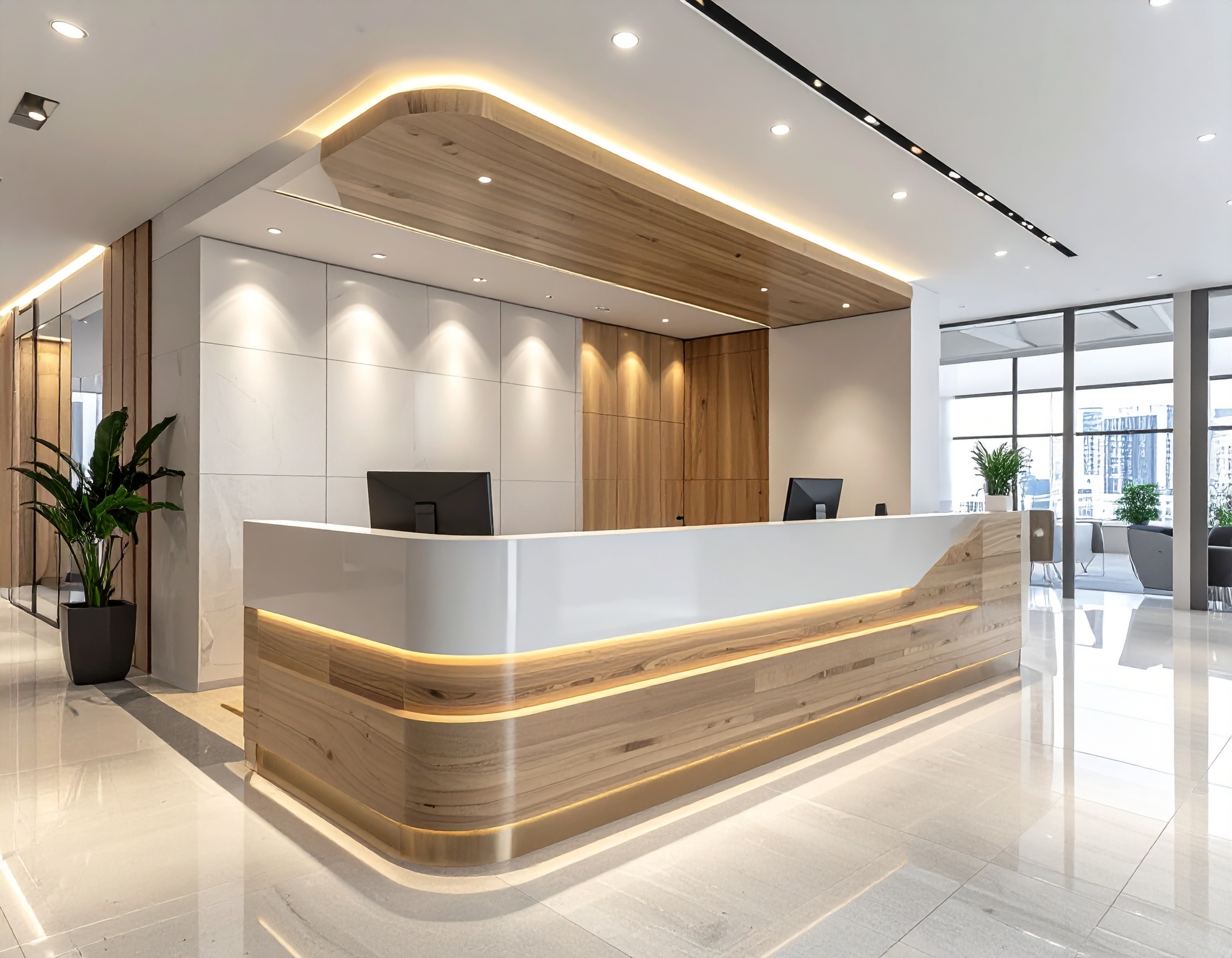 Thiết kế quầy lễ tân chuyên nghiệp (2) Thiết kế quầy lễ tân chuyên nghiệp (2)