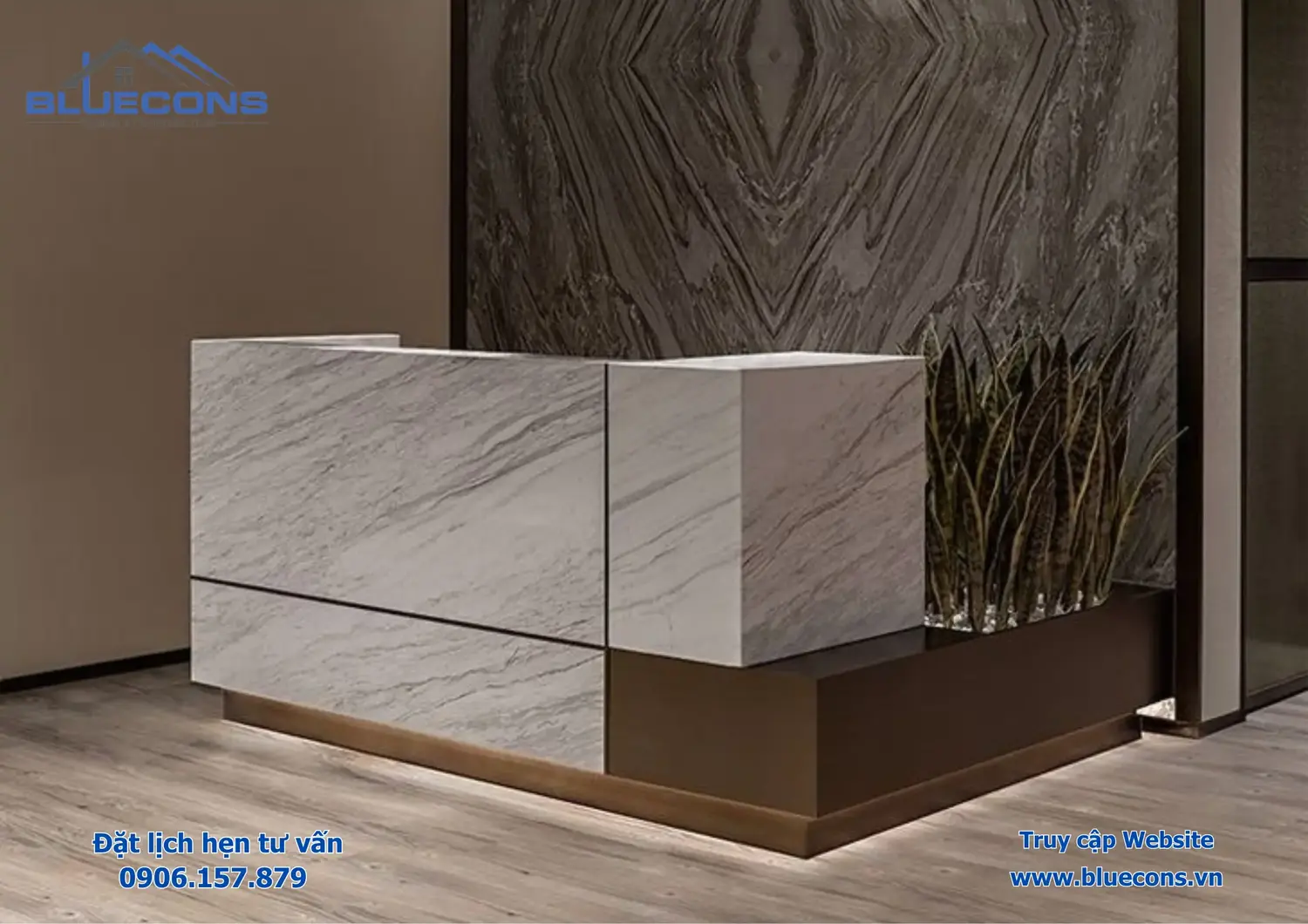 Thiết kế quầy lễ tân đẹp cạnh tranh trên thị trường 2 Thiết kế quầy lễ tân đẹp cạnh tranh trên thị trường