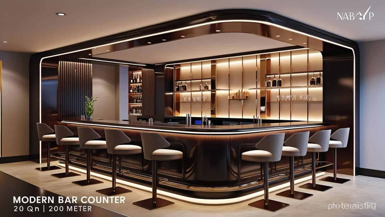 Thiết kế quầy pha chế hiện đại 20m2 (3) Thiết kế quầy pha chế hiện đại 20m2 (3)