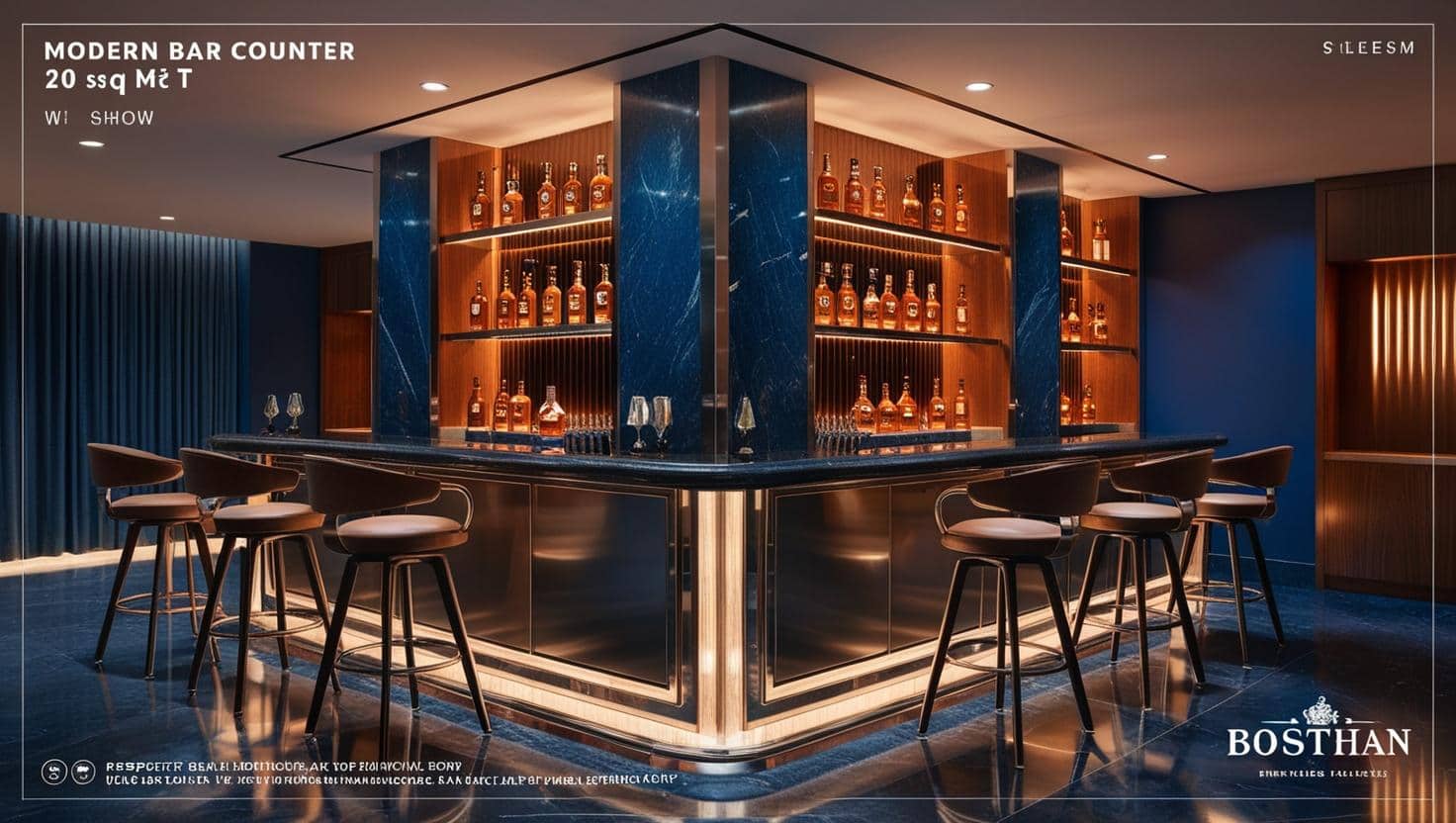 Thiết kế quầy pha chế hiện đại 20m2 (9) Thiết kế quầy pha chế hiện đại 20m2 (9)