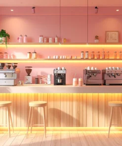 Thiết kế quầy pha chế trà sữa (4)