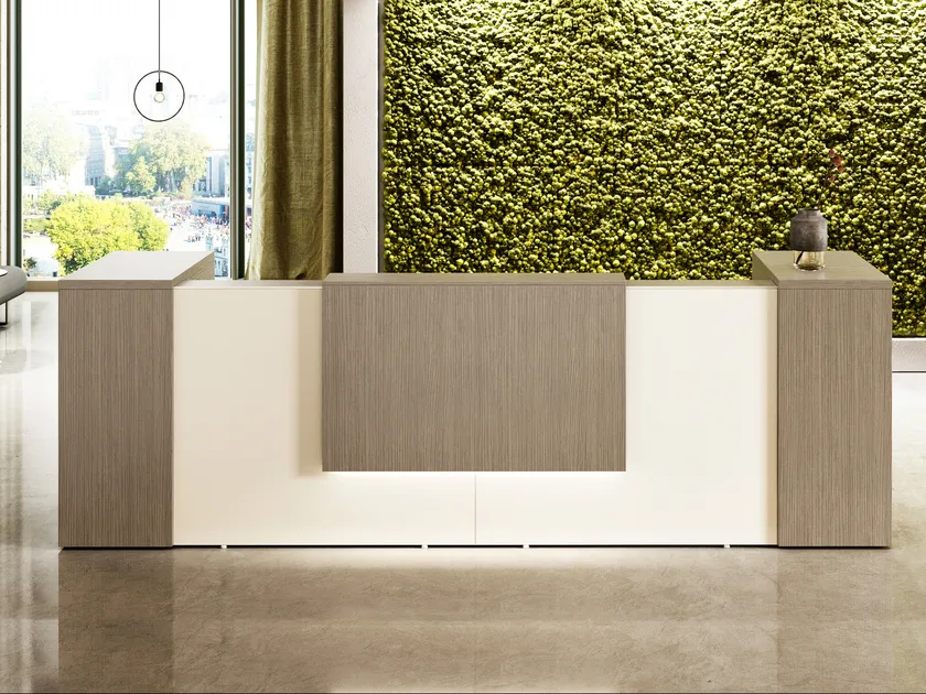 Thiết kế quầy tiếp tân gỗ plywood 3 Thiết kế quầy tiếp tân gỗ plywood 3
