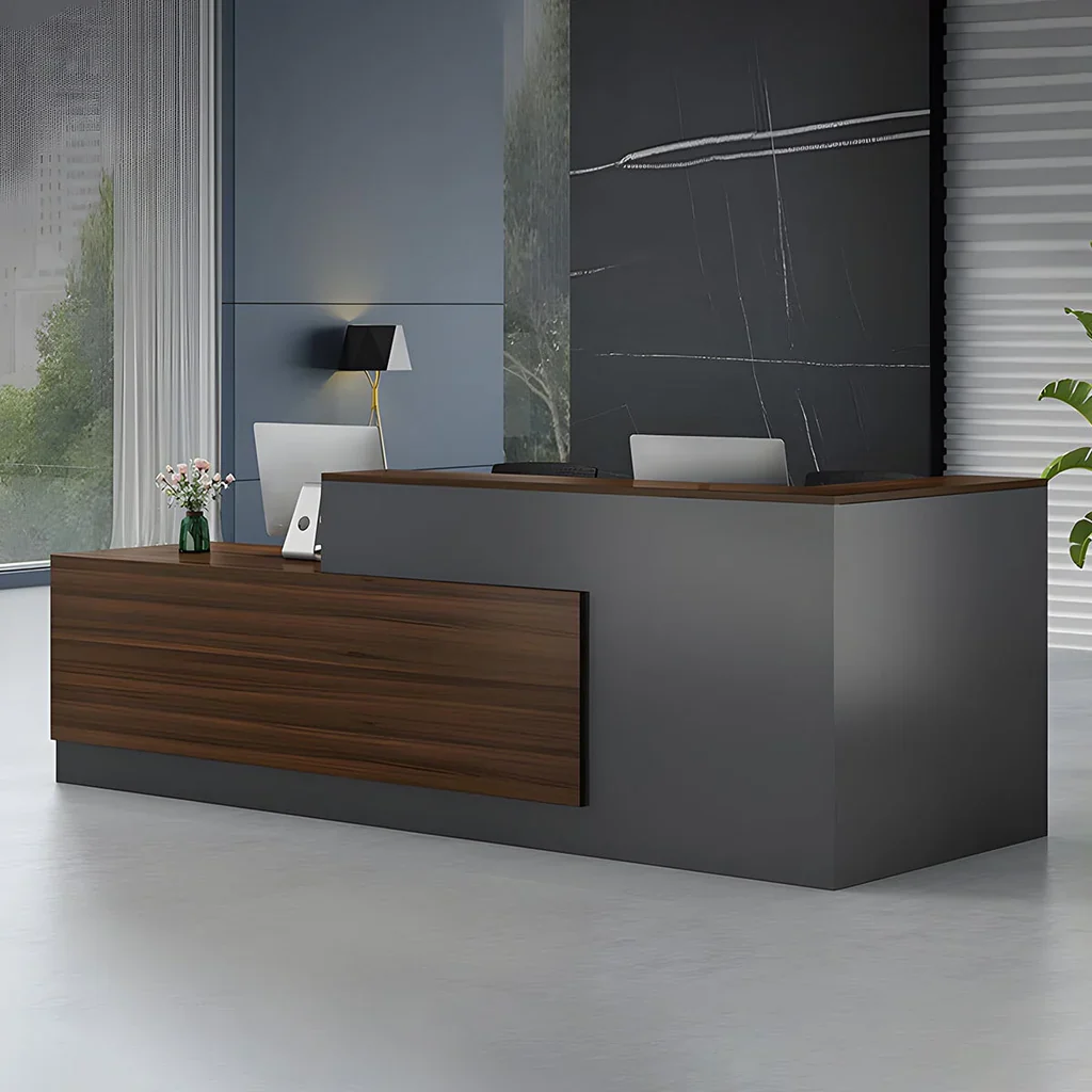 Thiết kế quầy tiếp tân gỗ plywood 4 Thiết kế quầy tiếp tân gỗ plywood 4