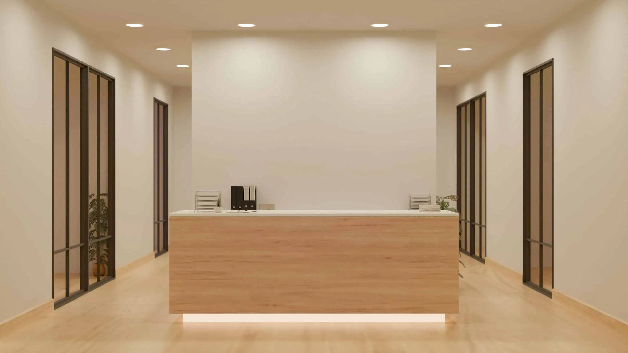 Thiết kế quầy tiếp tân gỗ plywood 5 Thiết kế quầy tiếp tân gỗ plywood 5