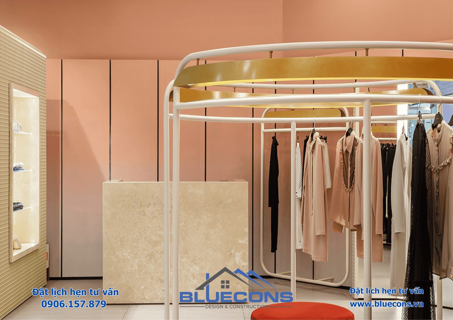 Thiết kế shop quần áo nhỏ, thiết kế shop thời trang 10m2 đẹp nhất 2024