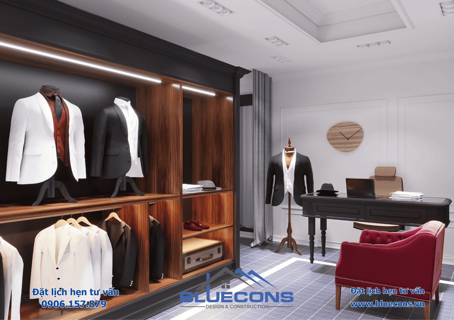 Thiết kế shop quần áo nhỏ, thiết kế shop thời trang 10m2 đẹp nhất 2024