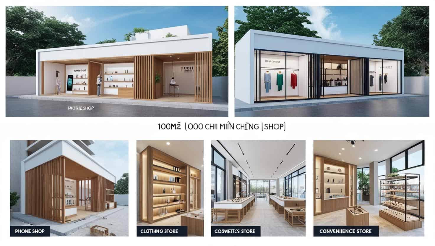 Thiết kế và thi công cửa hàng (4) Thiết kế và thi công cửa hàng (4)