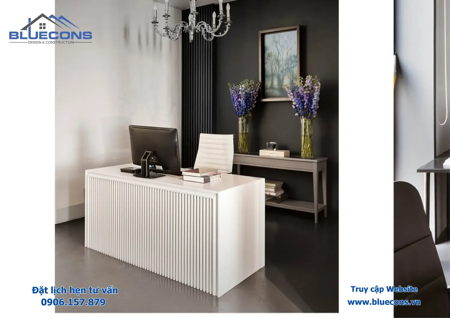 Quầy lễ tân đơn giản rẻ đẹp, Tiện ích mẫu quầy lễ tân đơn giản 2024