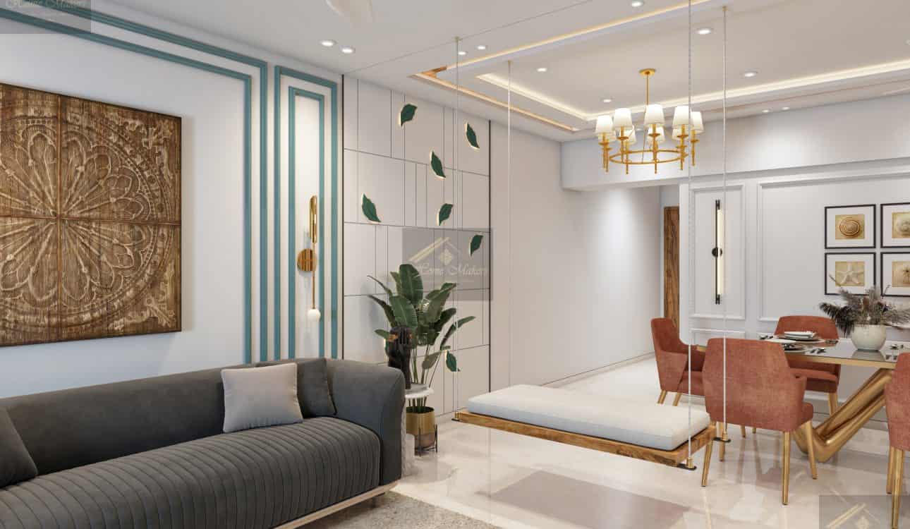 Top 10 mẫu trần thạch cao phòng khách đẹp 2025 3 Top 10 mẫu trần thạch cao phòng khách đẹp 2025 3