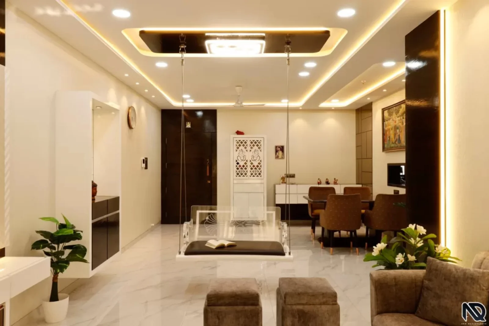 Top 10 mẫu trần thạch cao phòng khách đẹp 2025 4 Top 10 mẫu trần thạch cao phòng khách đẹp 2025 4