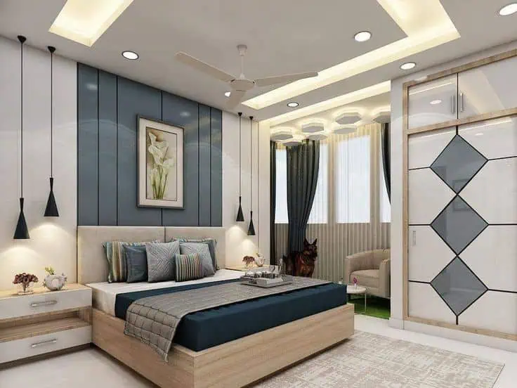 Trần thạch cao phòng ngủ hiện đại 2 Trần thạch cao phòng ngủ hiện đại 2