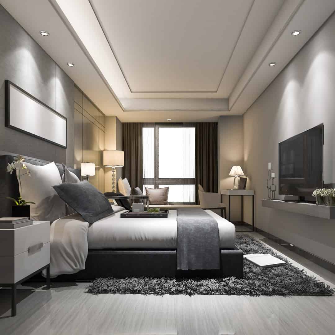 Trần thạch cao phòng ngủ hiện đại 6 Trần thạch cao phòng ngủ hiện đại 6