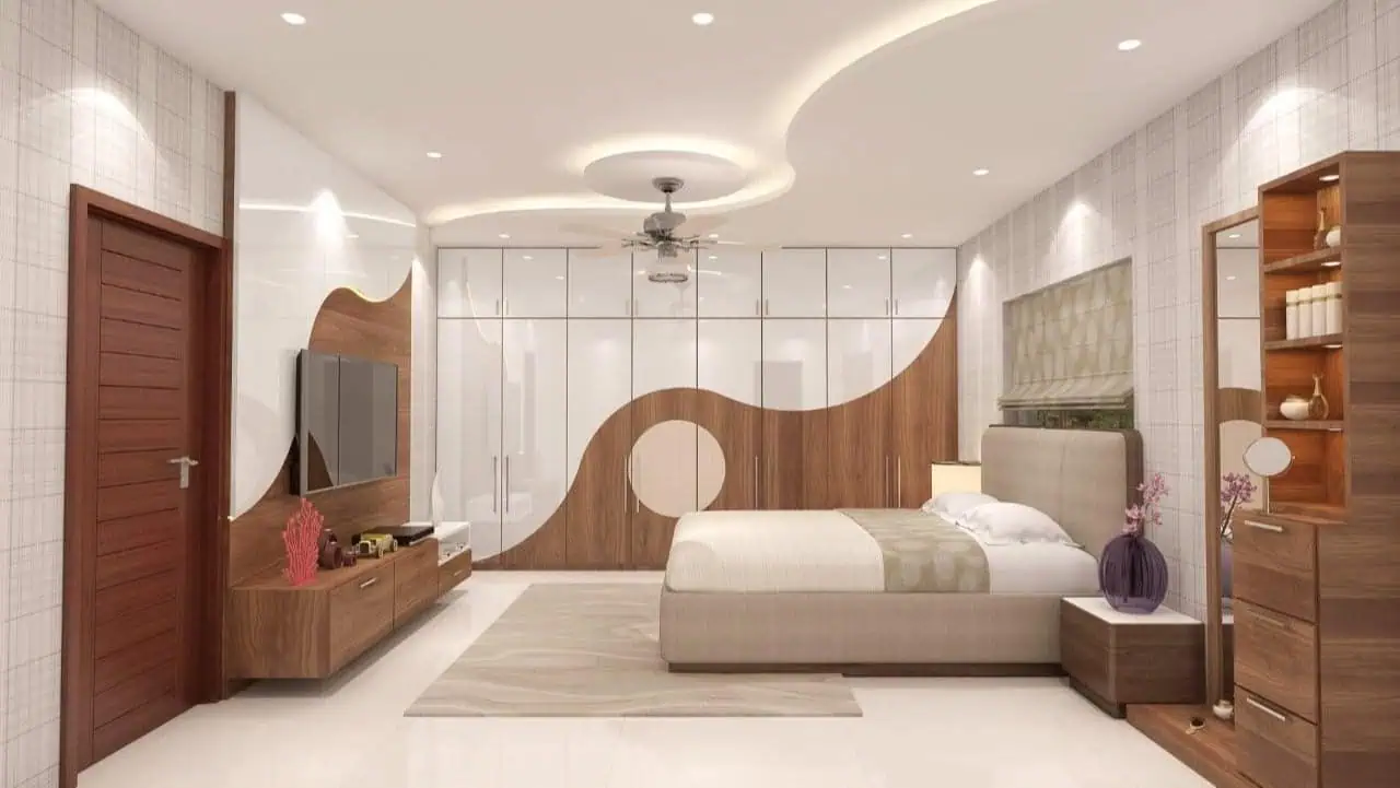 Trần thạch cao phòng ngủ hiện đại
