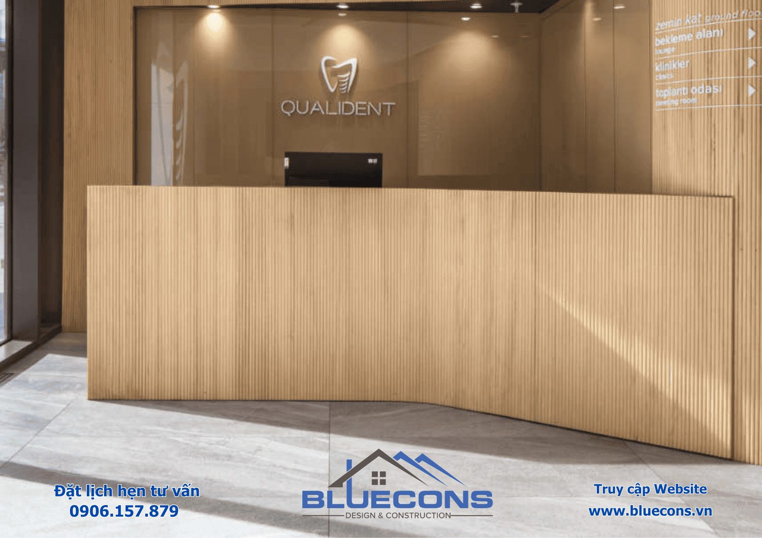 Quầy lễ tân 1m2, Bàn quầy lễ tân cho không gian nhỏ gọn