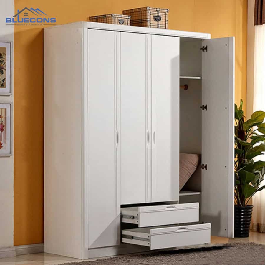 100+ mẫu Tủ Gỗ Quần Áo Giá Rẻ - Chỉ Từ 1 Triệu | Siêu Sale Mùa Hè 7 Tủ áo màu trắng gỗ MDF cao cấp