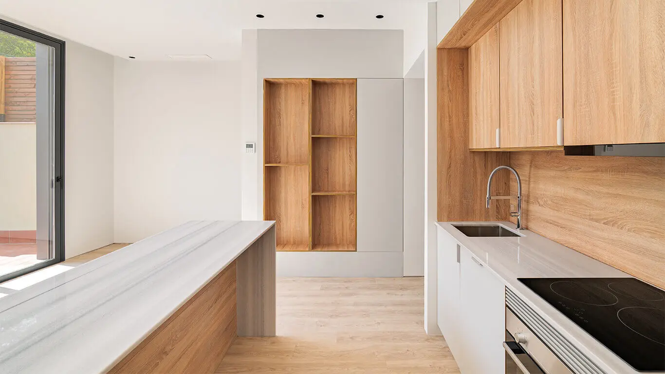 Tủ bếp gỗ MDF chống ẩm 3 Tủ bếp gỗ MDF chống ẩm 3