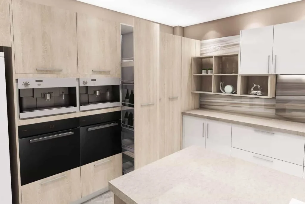 Tủ bếp gỗ plywood 2 Tủ bếp gỗ plywood 2