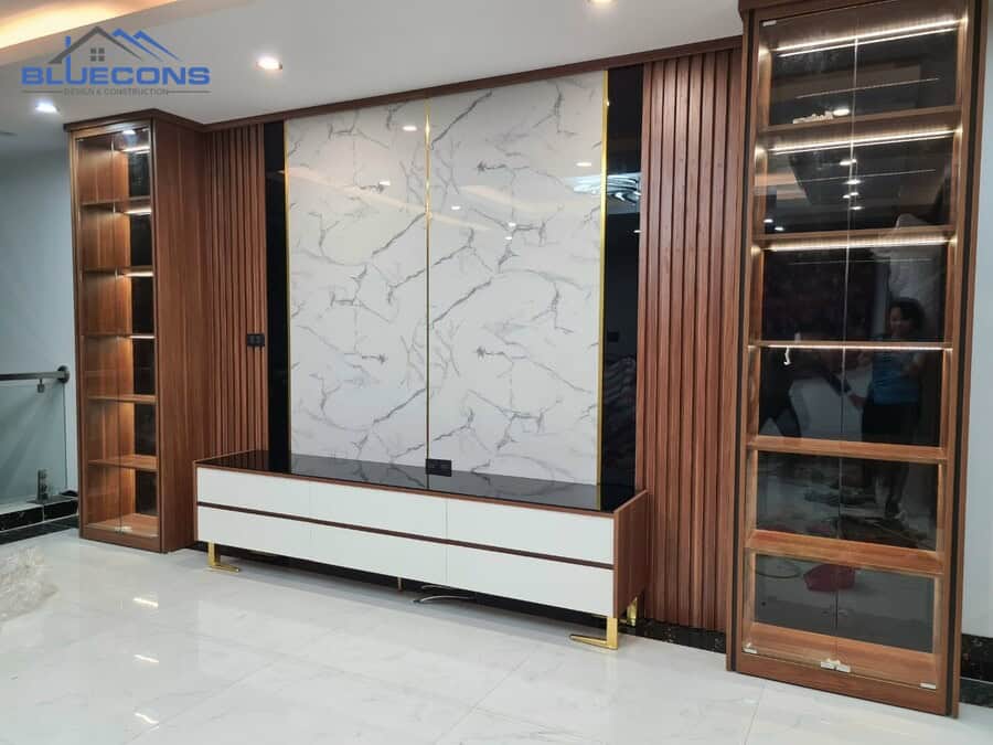 Tủ trang trí gỗ công nghiệp