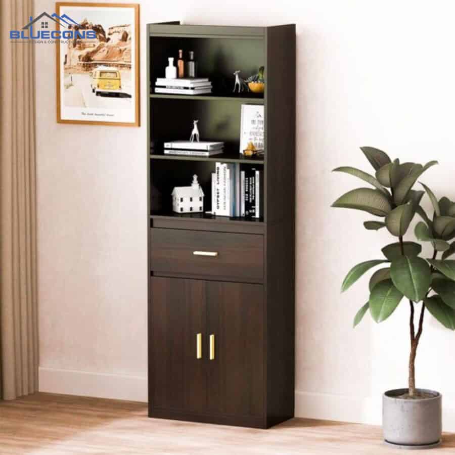 Tủ trang trí phòng khách được thiết kế đa dạng mẫu mã, kiểu dáng