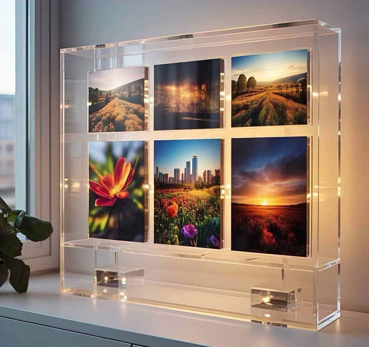 Tủ trưng bày mica có đèn LED 4 Tủ trưng bày mica có đèn LED 4