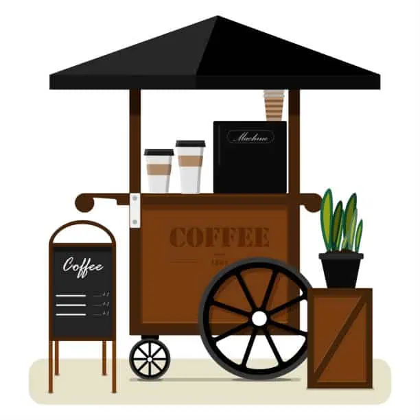 Xe cafe bán mang đi