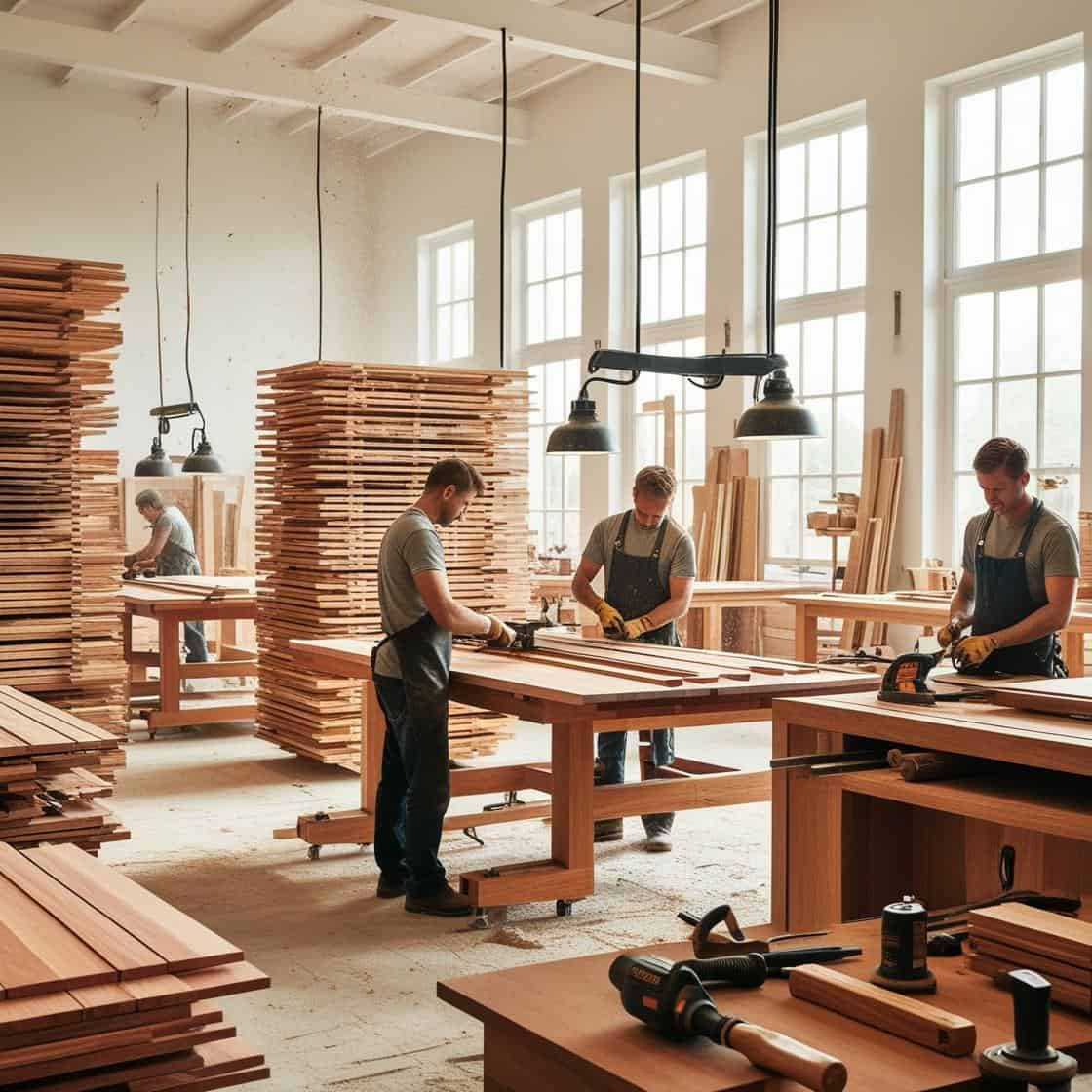 Xưởng Gia Công Nội Thất Gỗ Công Nghiệp đạt Tiêu Chuẩn Châu Âu