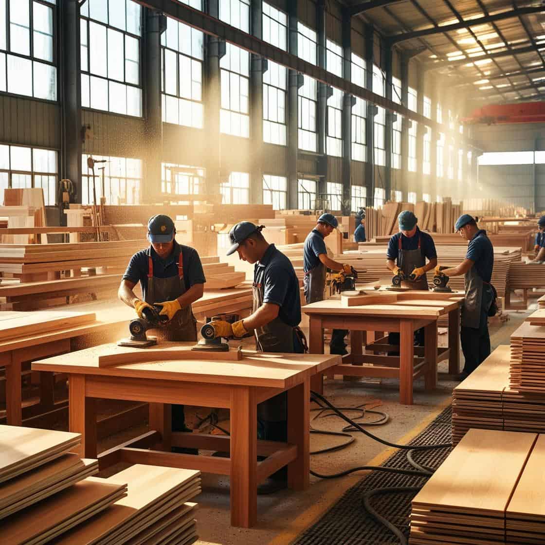 Xưởng Sản Xuất Nội Thất Gỗ Công Nghiệp Xuất Khẩu