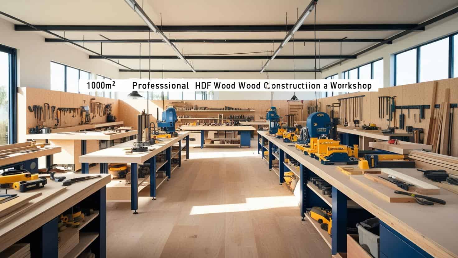 Xưởng thi công gỗ HDF chuyên nghiệp 1000m2 Xưởng thi công gỗ HDF chuyên nghiệp 1000m2