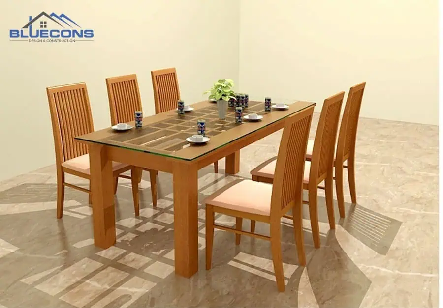 Nhận đóng bàn ghế theo yêu cầu TPHCM chất lượng tại Bluecons 6 Bàn ghế phòng bếp theo yêu cầu